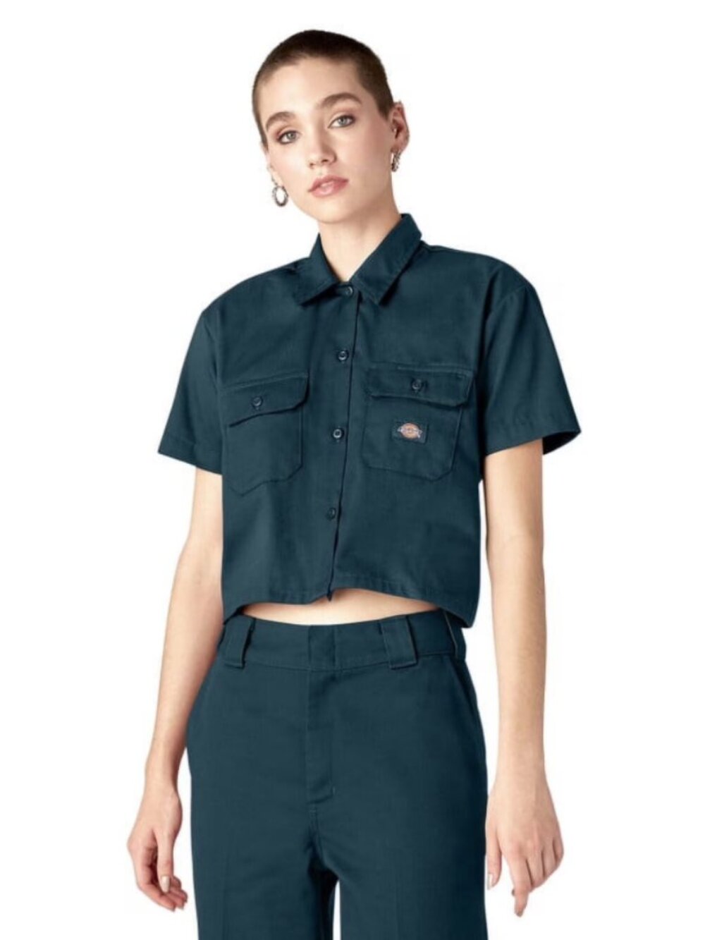 Dickies cropped work shirt